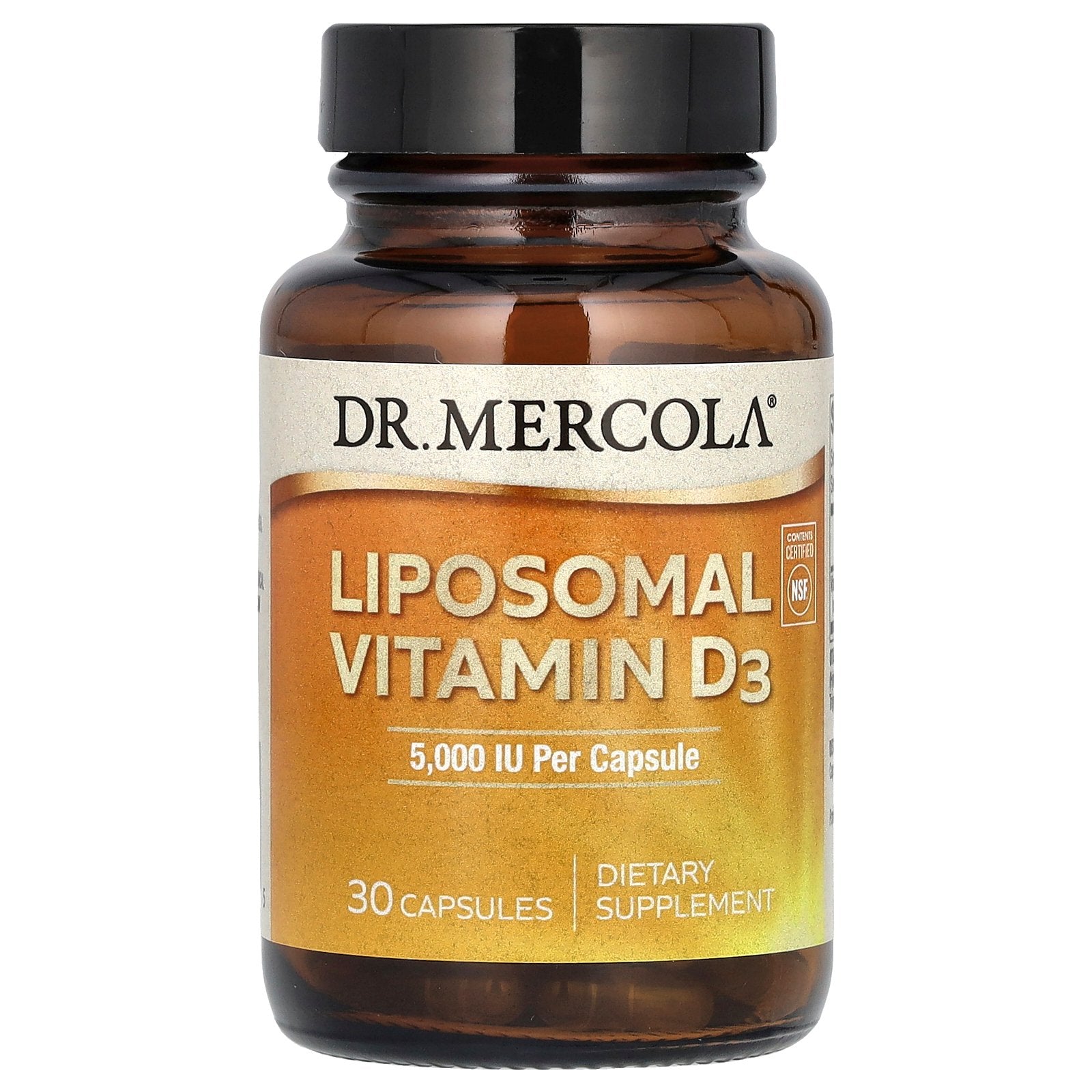 Dr. Mercola, Liposomal Vitamin D3, 125 mcg (5,000 IU), 30 Capsules