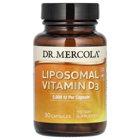 Dr. Mercola, Liposomal Vitamin D3, 125 mcg (5,000 IU), 30 Capsules