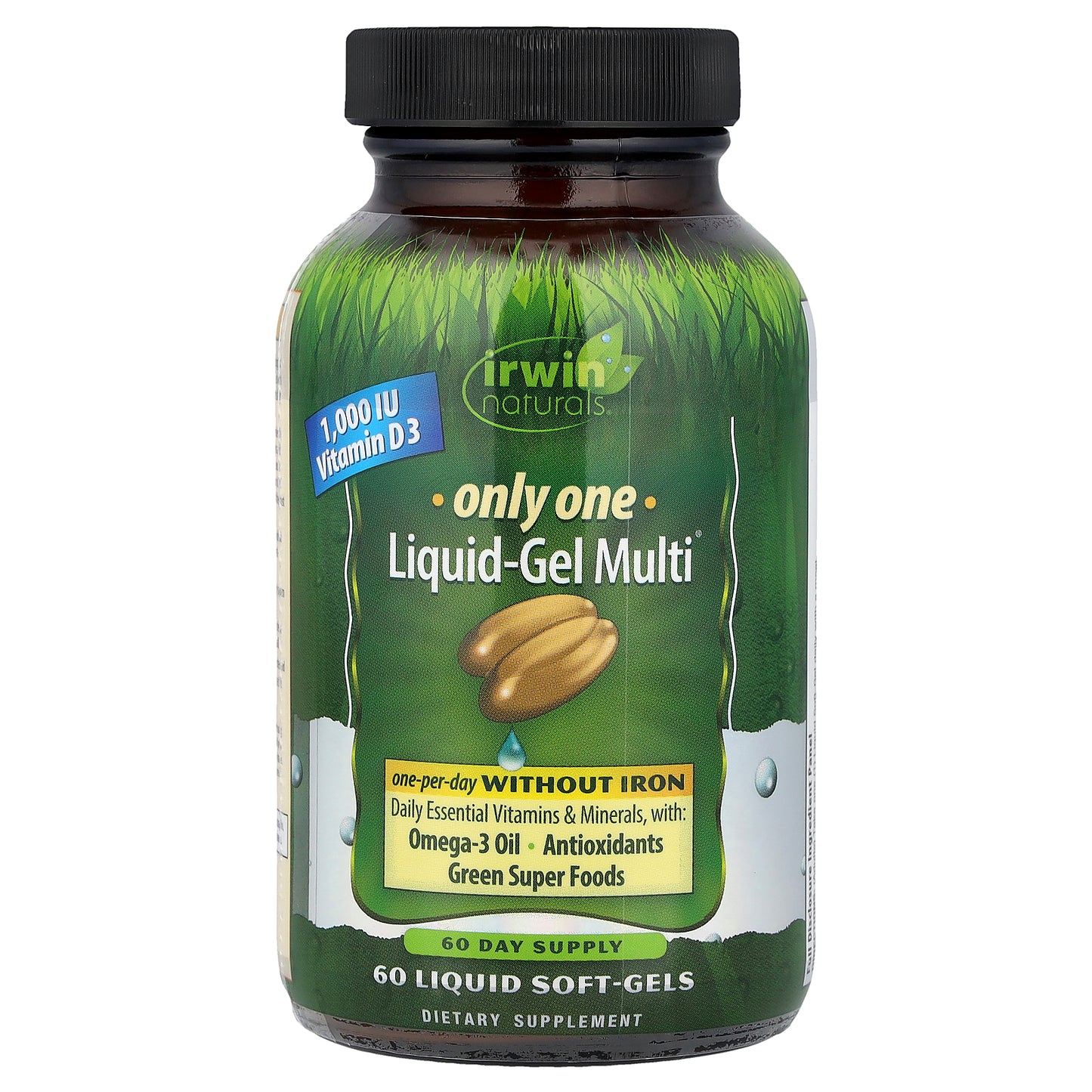 Irwin Naturals, Only One, Liquid-Gel Multi®, Without Iron, 60 Liquid Soft-Gels