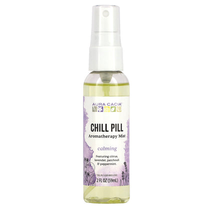 Aura Cacia, Aromatherapy Mist, Chill Pill, Calming, 2 fl oz (59 ml)