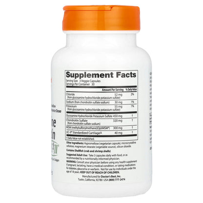 Doctor's Best, Glucosamine Chondroitin, MSM + UCII®, 90 Veggie Capsule