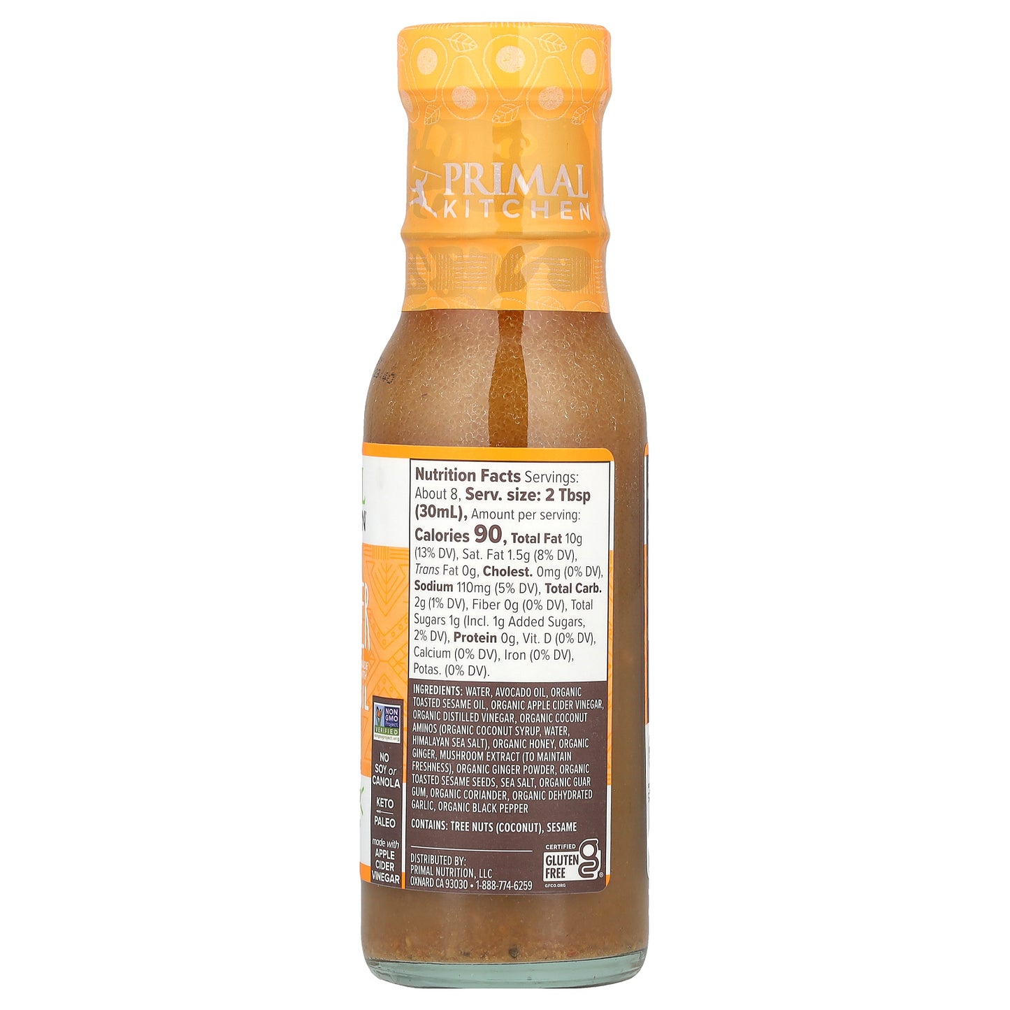 Primal Kitchen, Dressing & Marinade Made with Avocado Oil, Sesame Ginger, 8 fl oz (236 ml)