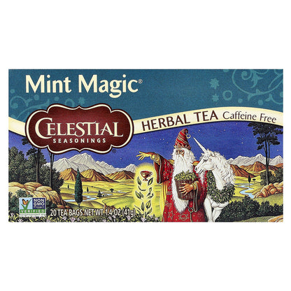 Celestial Seasonings, Herbal Tea, Mint Magic®, Caffeine Free, 20 Tea Bags, 1.4 oz (41 g)