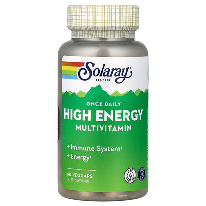 Solaray, Once Daily High Energy Multivitamin, Iron Free, 60 VegCaps
