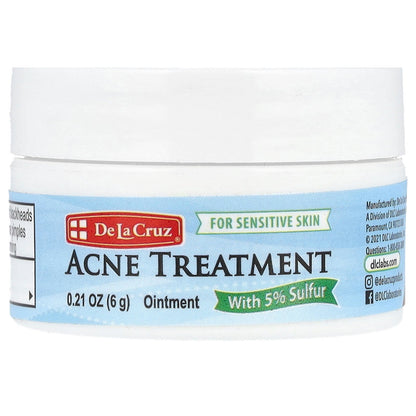 De La Cruz, Acne Treatment with 5% Sulfur, 0.21 oz (6 g)