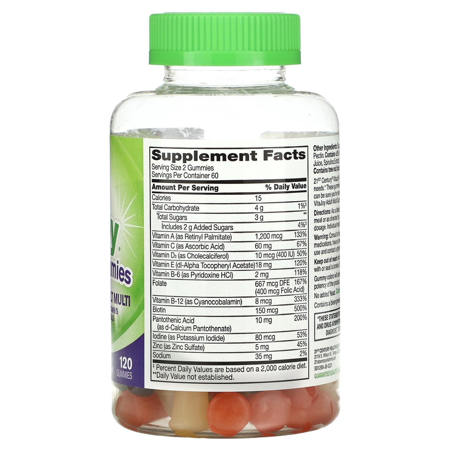 21st Century, VitaJoy Gummies, Adult Multivitamin, Fruit Flavor, 120 Gummies