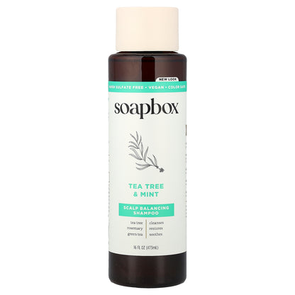 Soapbox, Scalp Balancing Shampoo, Tea Tree & Mint, 16 fl oz (473 ml)