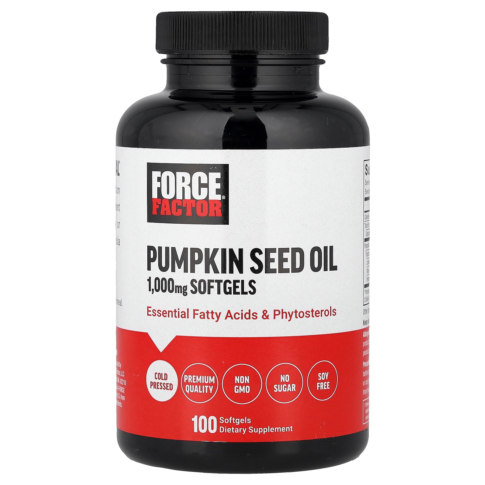 Force Factor, Pumpkin Seed Oil, 1,000 mg, 100 Softgels
