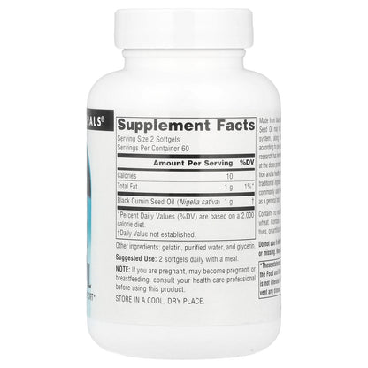 Source Naturals, Black Seed Oil, 120 Softgels (500 mg per Softgel)