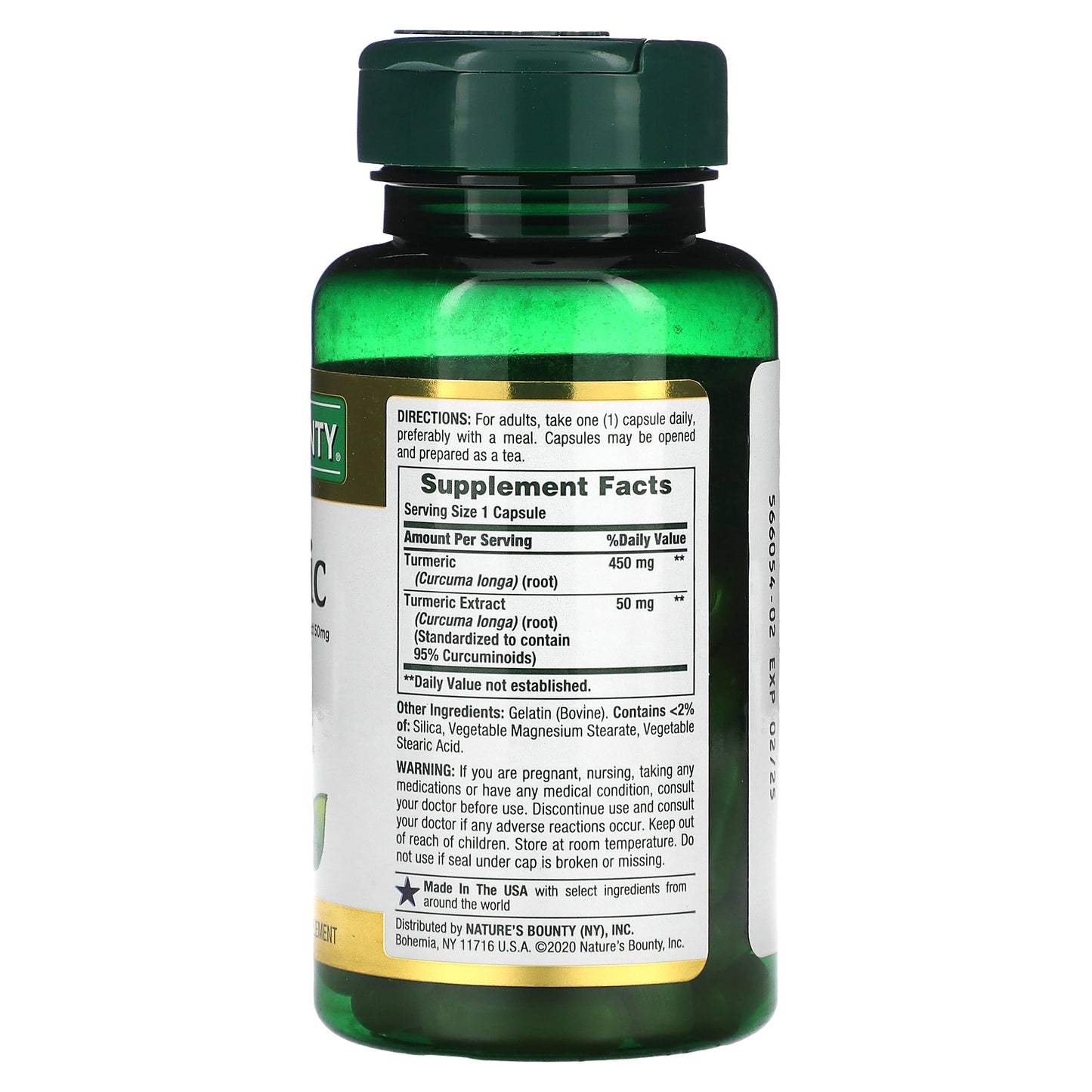 Nature's Bounty, Turmeric, 450 mg, 60 Capsules