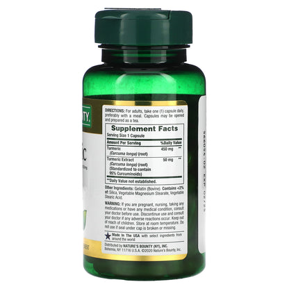 Nature's Bounty, Turmeric, 450 mg, 60 Capsules