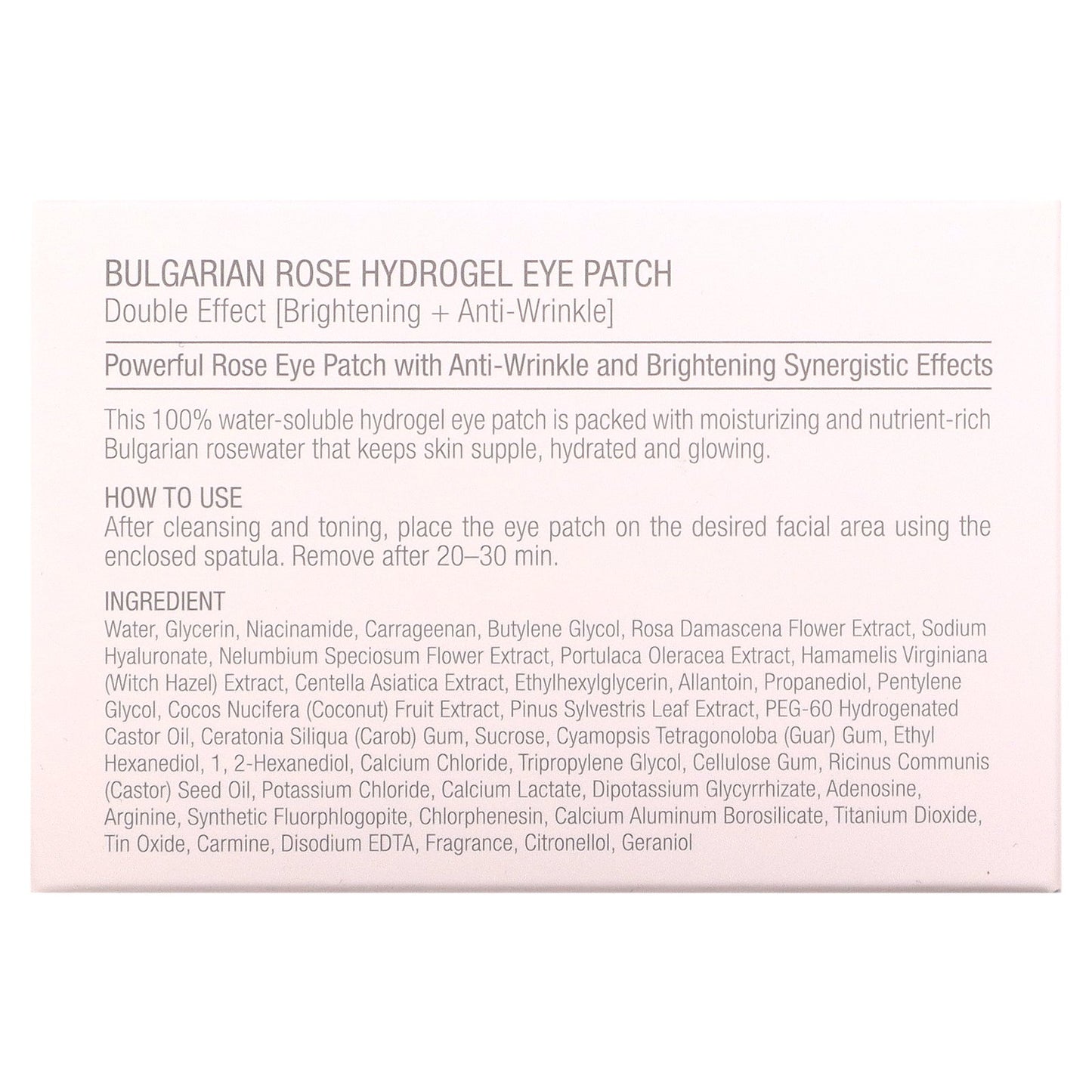 Heimish, Hydrogel Eye Patch, Bulgarian Rose Water, 60 Patches