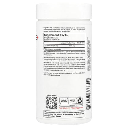 Codeage, Liposomal L-Glutamine+, 180 Vegetable Capsules (500 mg per Capsule)