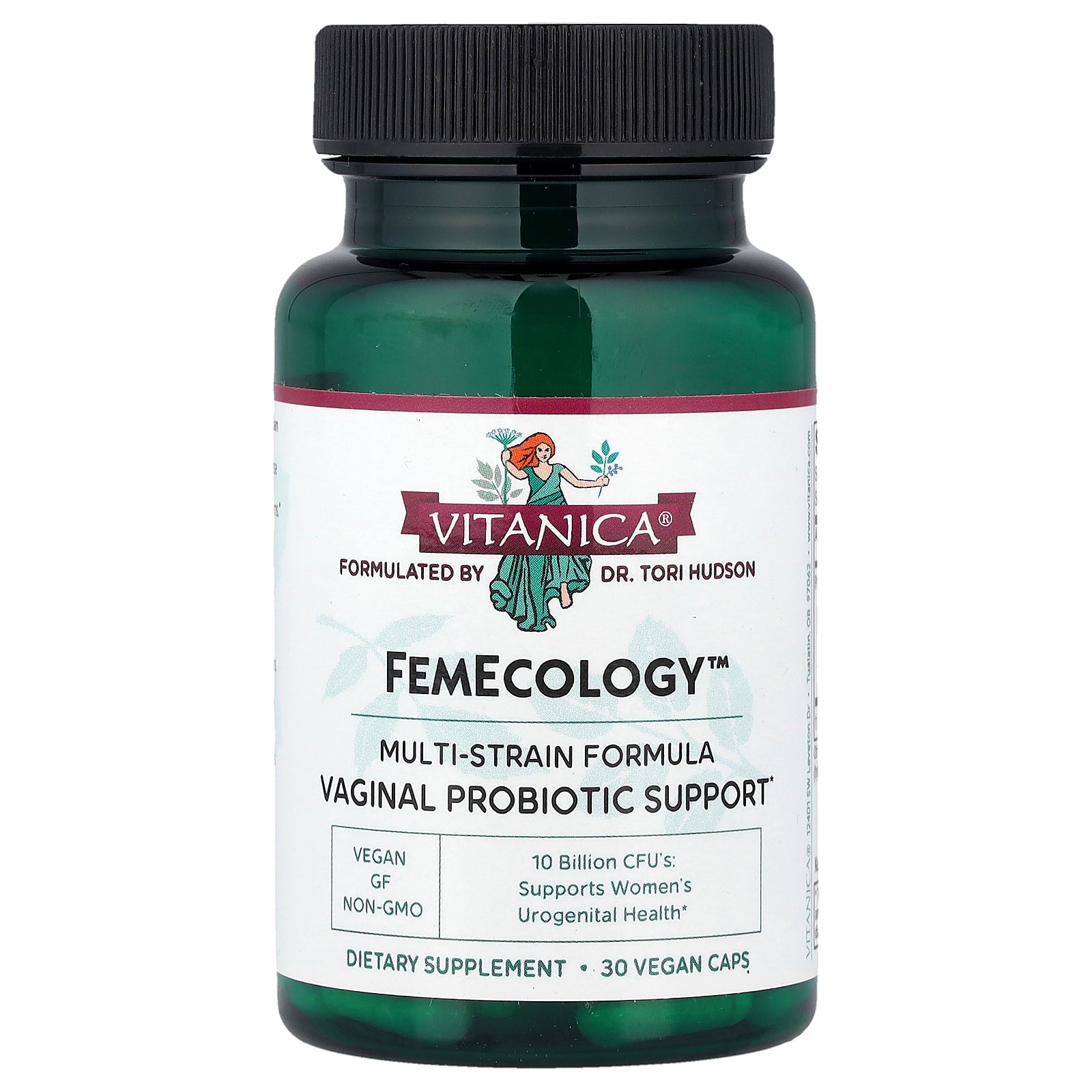Vitanica, FemEcology™, Vaginal Probiotic Support, 30 Vegan Caps