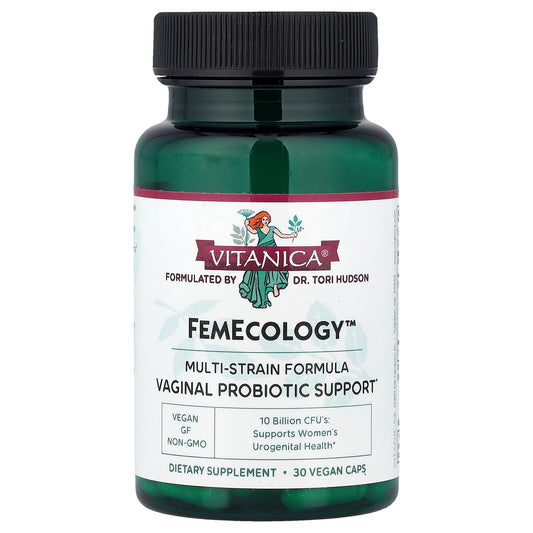 Vitanica, FemEcology™, Vaginal Probiotic Support, 30 Vegan Caps