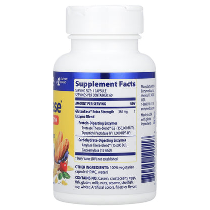 Enzymedica, GlutenEase®, 60 Capsules