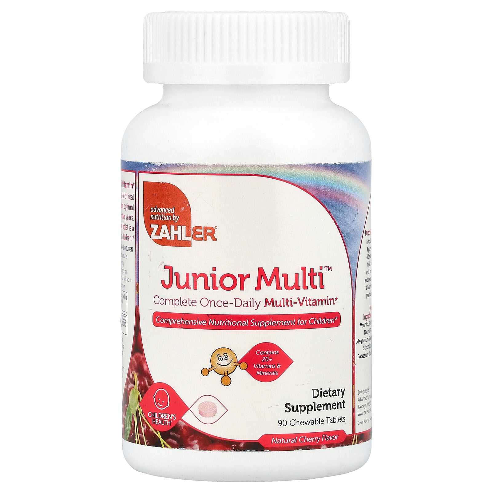 Zahler, Junior Multi™, Complete Once-Daily Multi-Vitamin, Natural Cherry, 90 Chewable Tablets