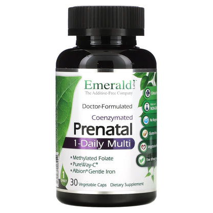 Emerald Laboratories, CoEnzymated Prenatal 1-Daily Multi, 30 Vegetable Caps