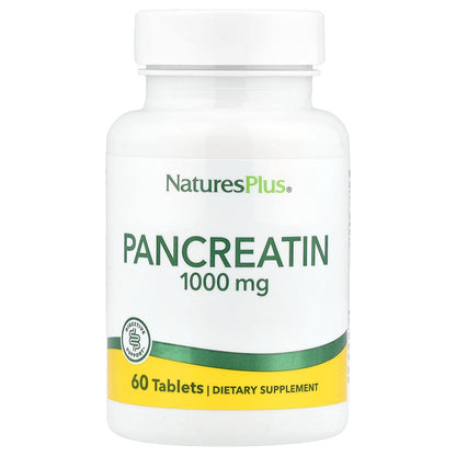 NaturesPlus, Pancreatin, 1,000 mg, 60 Tablets