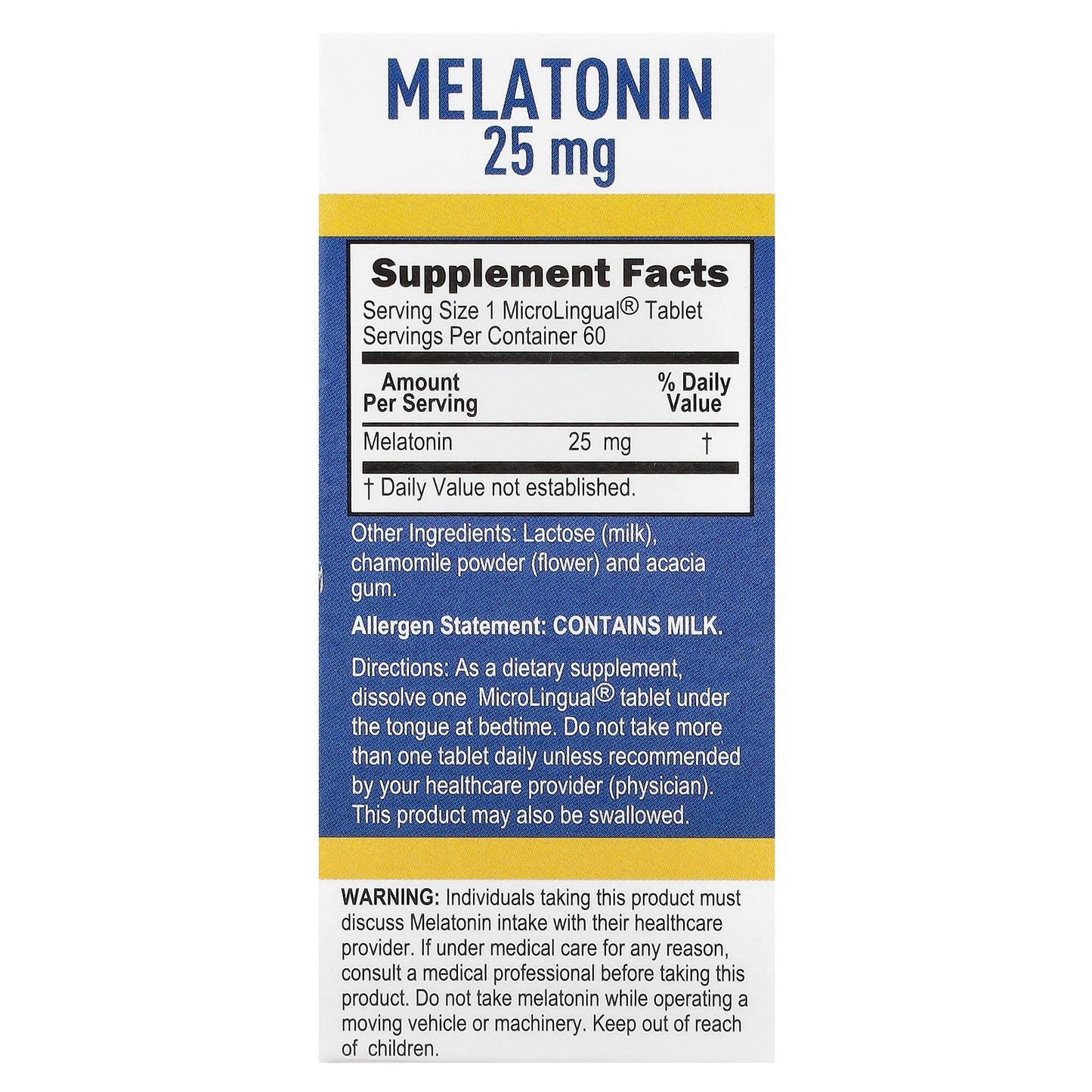 Superior Source, Melatonin, 25 mg, 60 MicroLingual® Instant Dissolve Tablets