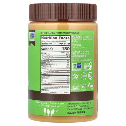Barney Butter, Almond Butter, Crunchy, 16 oz (454 g)