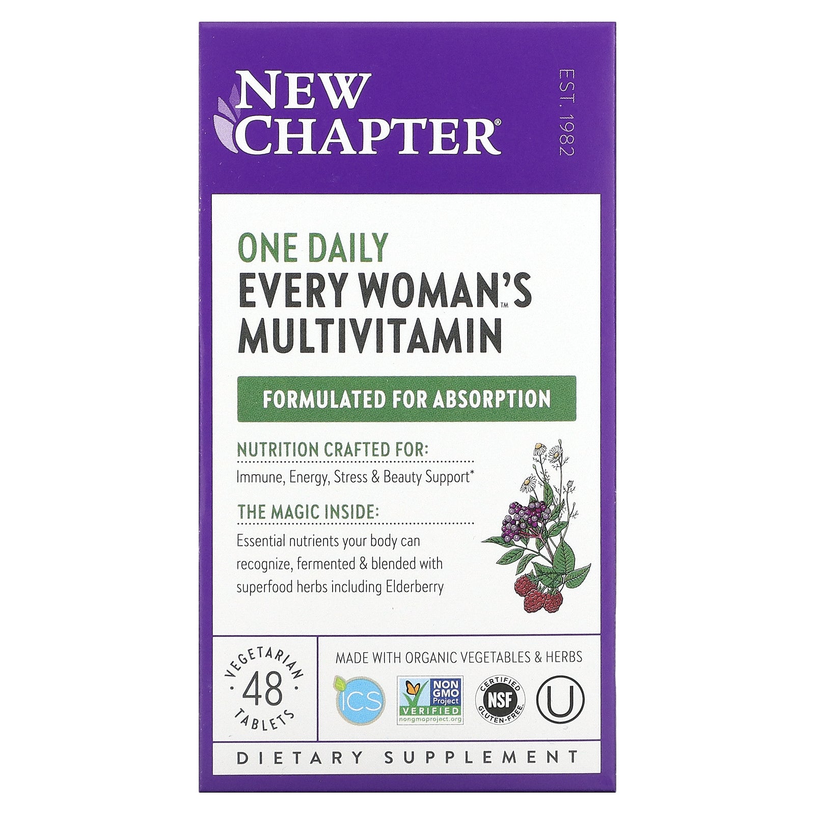 New Chapter, Every Woman's One Daily Multivitamin, 48 Vegetarian Tablets