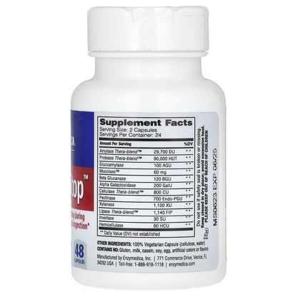 Enzymedica, MucoStop, 48 Capsules