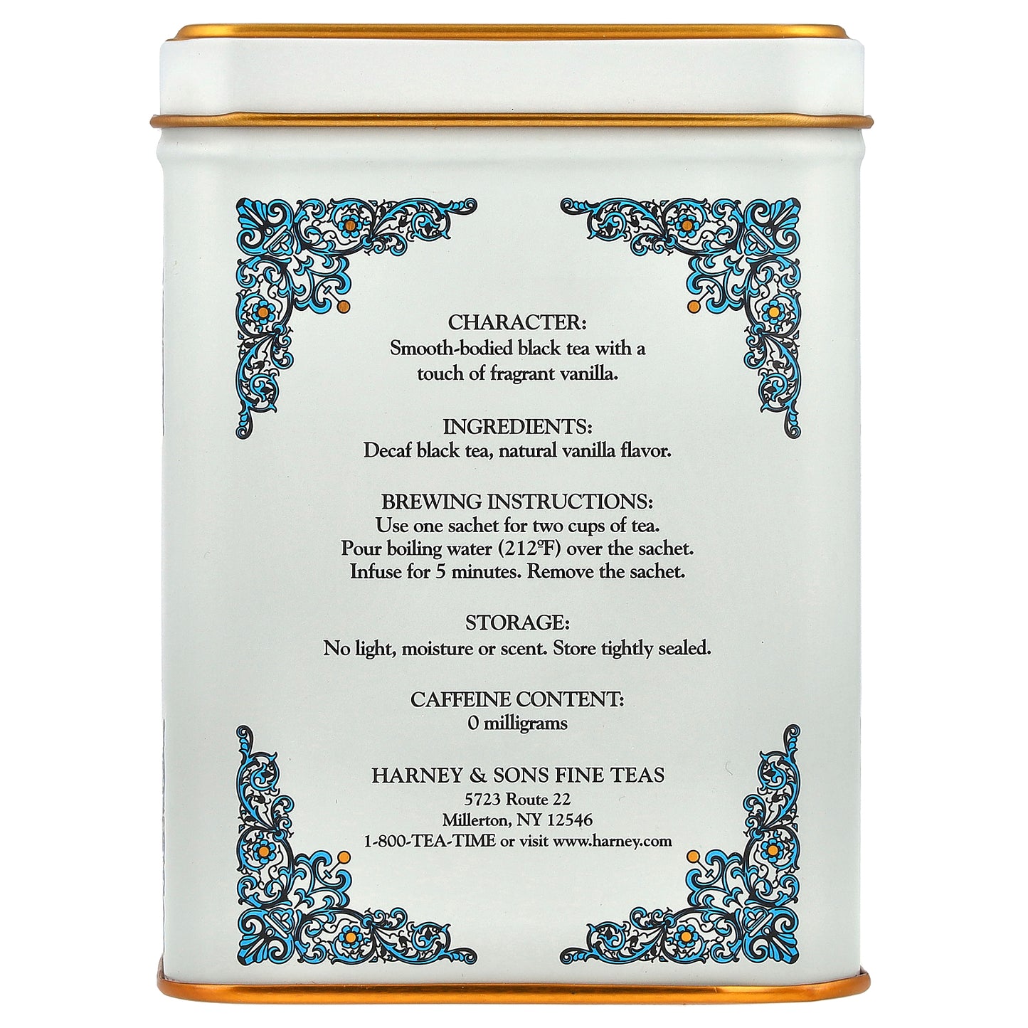 Harney & Sons, HT Tea Blends, Vanilla Comoro, Decaffeinated, 20 Tea Sachets, 1.4 oz (40 g)