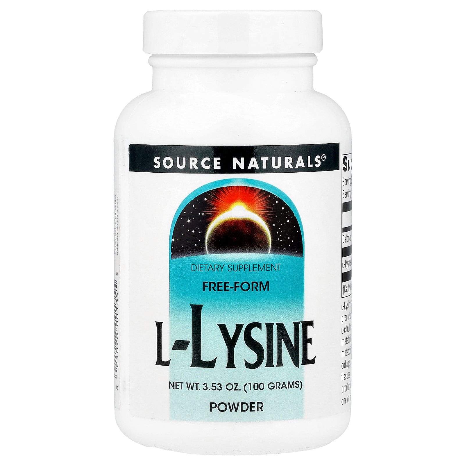 Source Naturals, L-Lysine Powder, 3.53 oz (100 g)