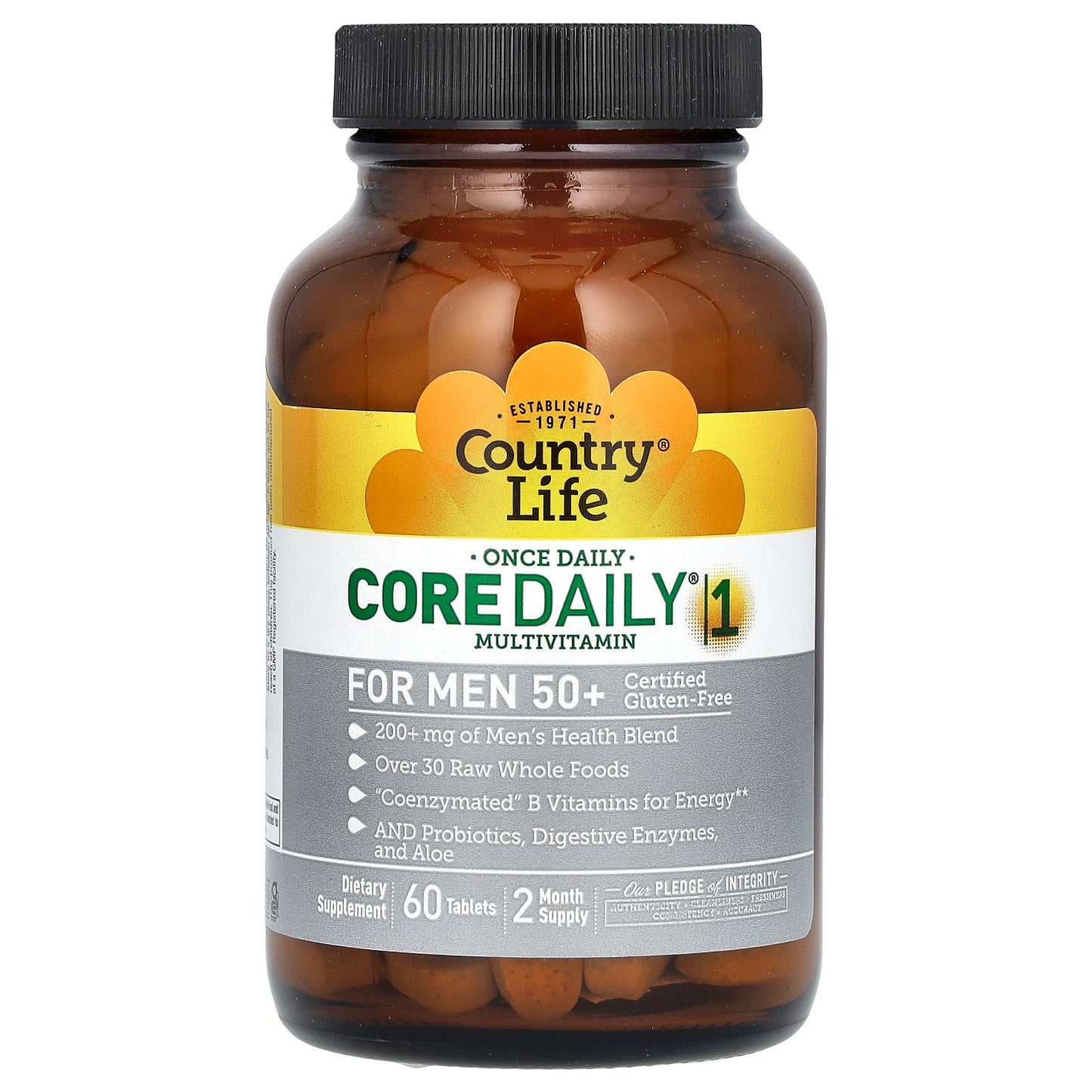 Country Life, Core Daily-1, For Men 50+, 60 Tablets