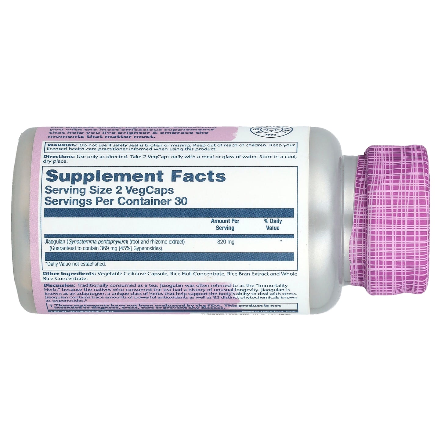 Solaray, Jiaogulan, 60 VegCaps (410 mg per Capsule)