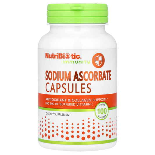 NutriBiotic, Immunity, Sodium Ascorbate, 100 Vegan Capsules