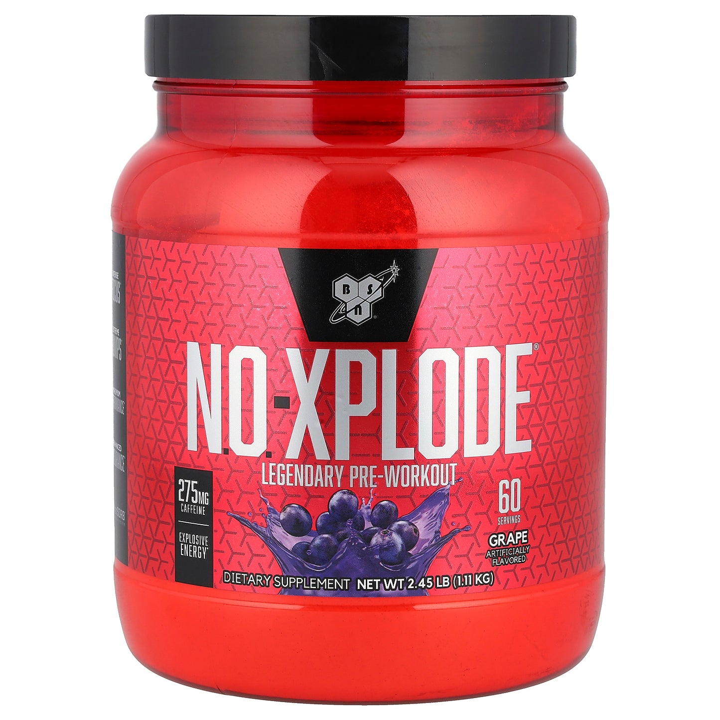 BSN, N.O.-Xplode®, Legendary Pre-Workout, Grape, 2.45 lbs (1.11 kg)