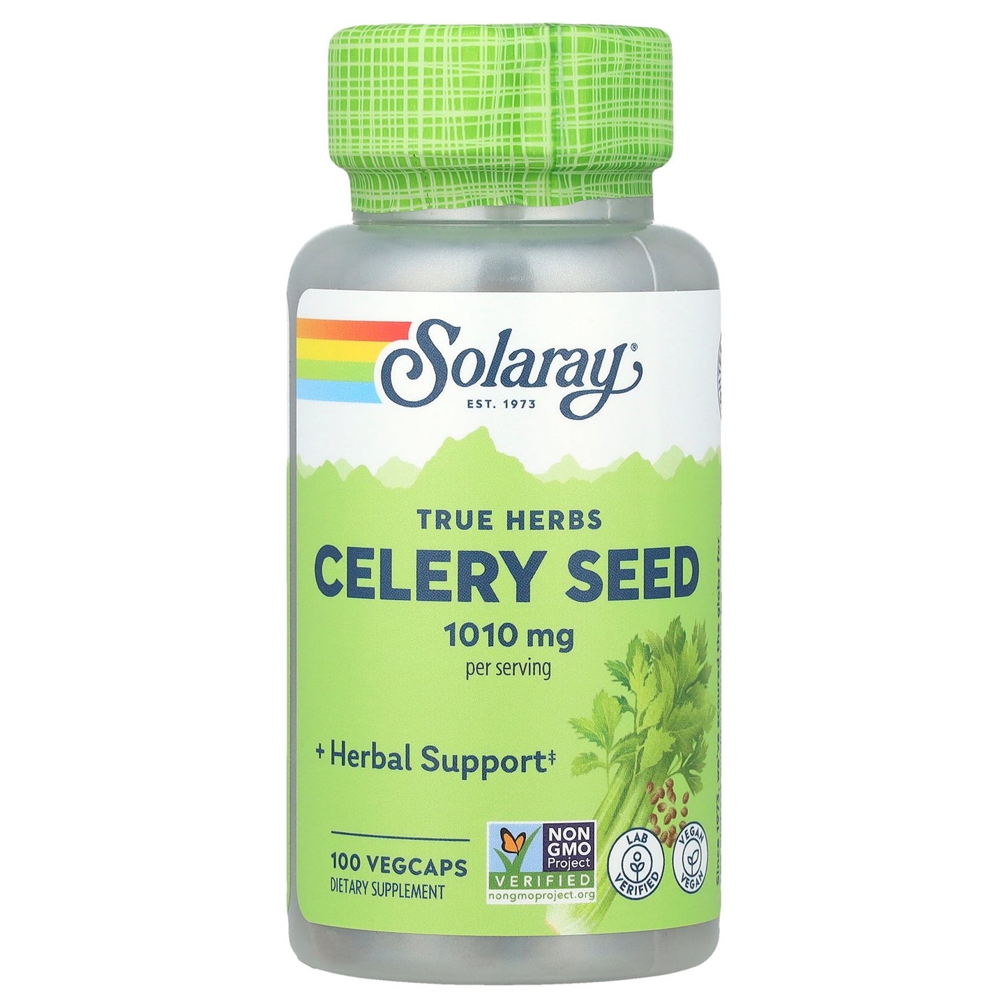 Solaray, True Herbs, Celery Seed, 100 VegCaps (505 mg per Capsule)