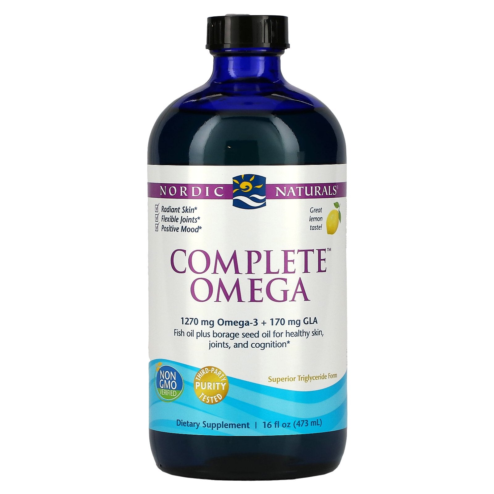 Nordic Naturals, Complete Omega, Lemon, 16 fl oz (473 ml)