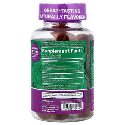 Fungies, Reishi Mushroom Calm Gummies, Delicious Apple, 60 Pectin Gummies