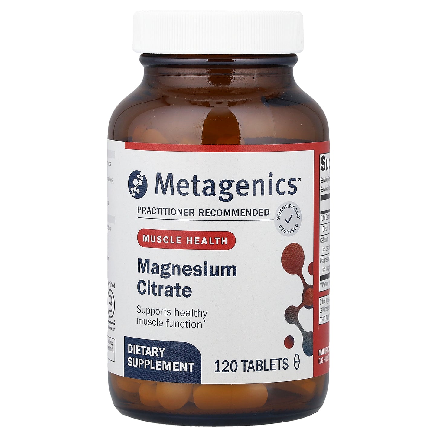Metagenics, Magnesium Citrate, Muscle Health, 120 Tablets