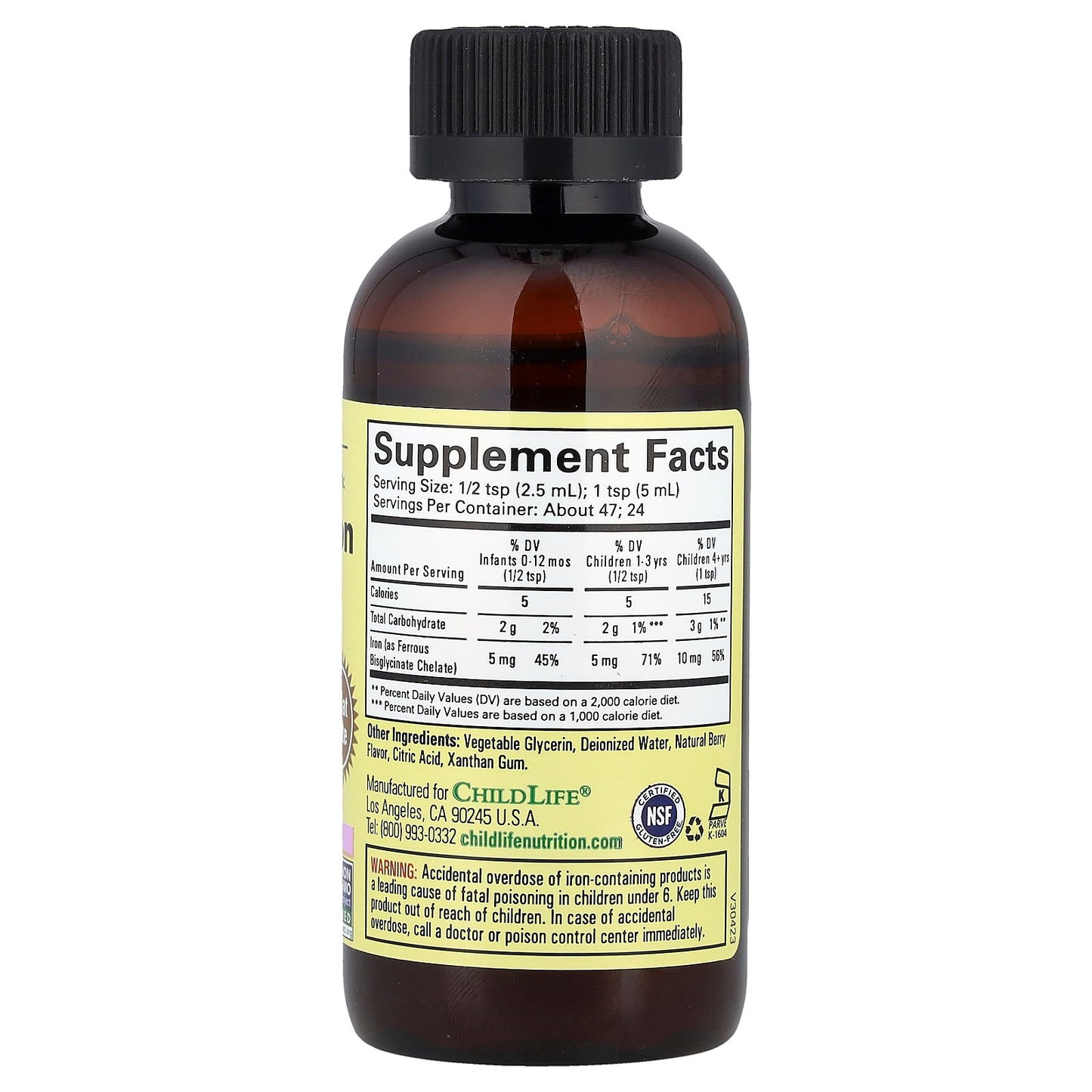 ChildLife Essentials, Liquid Iron, Natural Berry, 4 fl oz (118 ml)