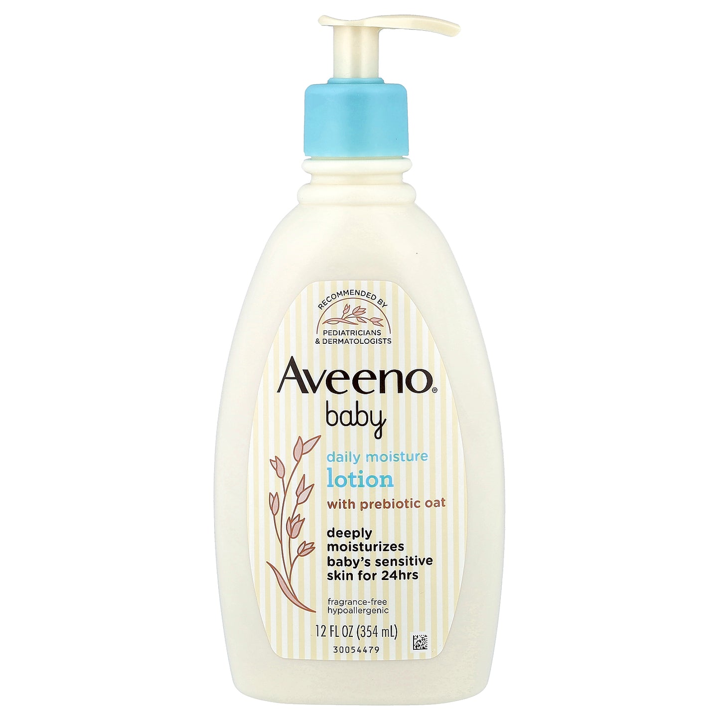 Aveeno, Baby, Daily Moisture Lotion with Prebiotic Oat, Fragrance Free, 12 fl oz (354 ml)