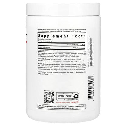 Codeage, Sport, Liposomal Creatine, 360 Vegetable Capsules (625 mg per Capsule)