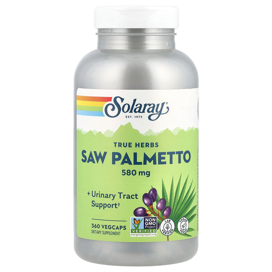 Solaray, True Herbs, Saw Palmetto, 580 mg, 360 VegCaps