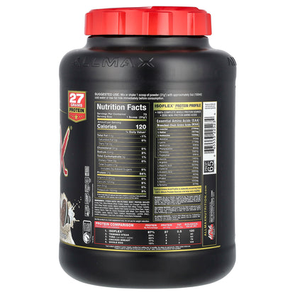ALLMAX, ISOFLEX®, Pure Whey Protein Isolate, Cookies & Cream, 5 lbs (2.27 kg)