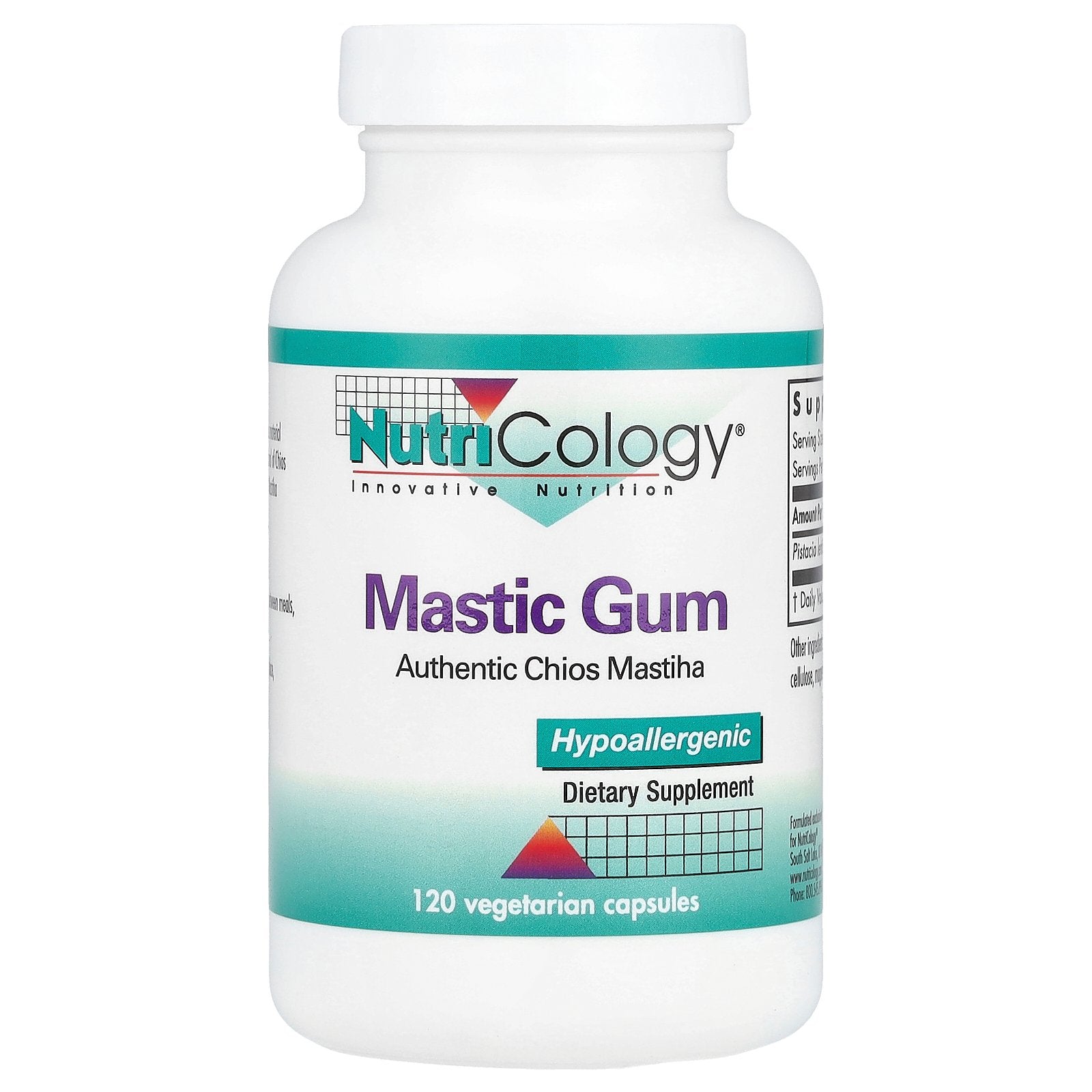 Nutricology, Mastic Gum, 0.5 g, 120 Vegetarian Capsules