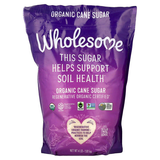 Wholesome Sweeteners, Organic Cane Sugar, 4 lb (1.81 kg)