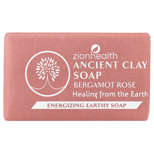 Zion Health, Ancient Clay Bar Soap, Bergamot Rose, 6 oz (170 g)