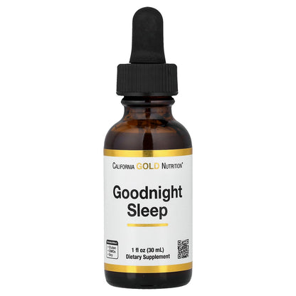 California Gold Nutrition, Goodnight Sleep with Fresh Milky Oat Seed, St. John's Wort, Skullcap, and Passion Flower Herbs, 1 fl oz (30 ml)