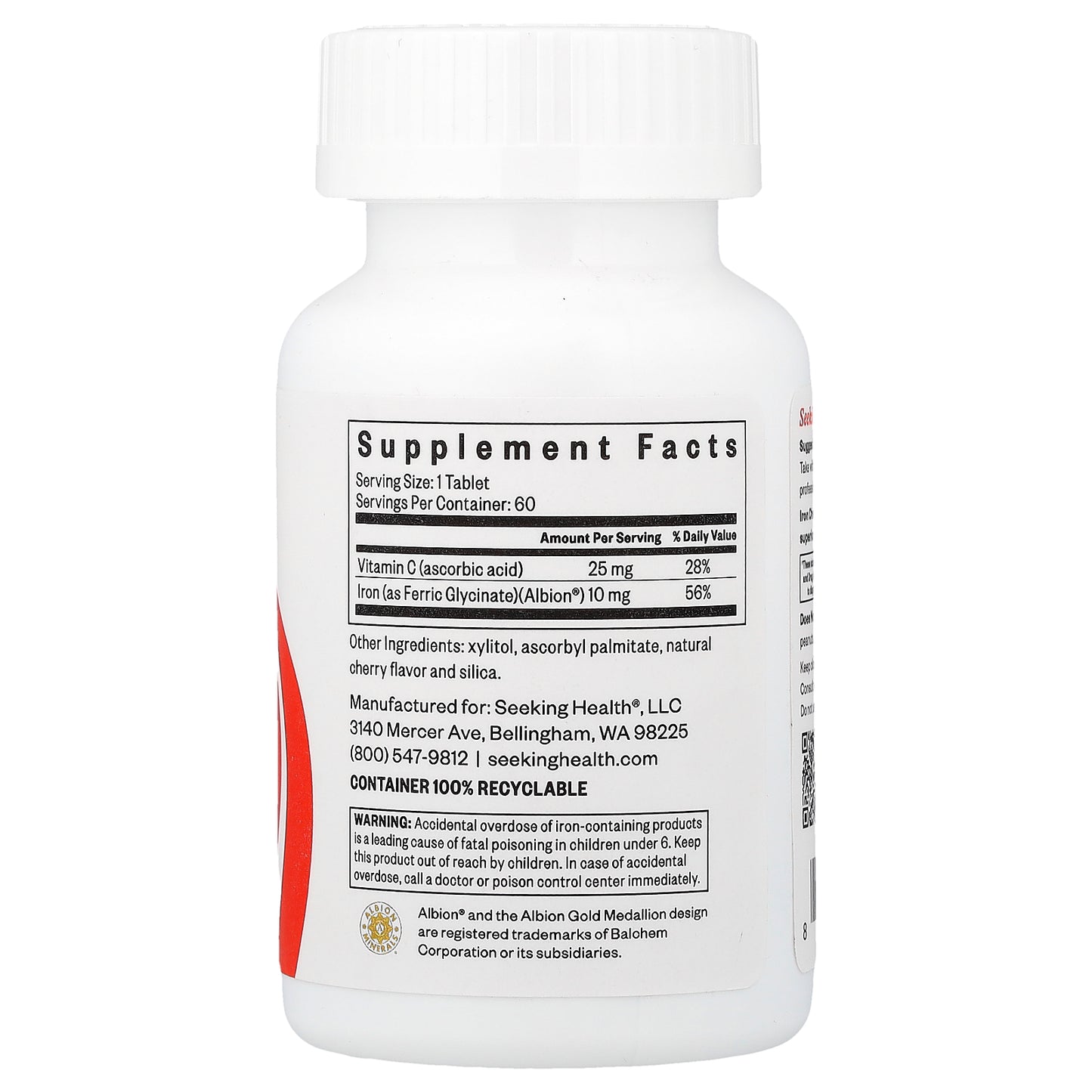 Seeking Health, Iron Chewable, 60 Tablets