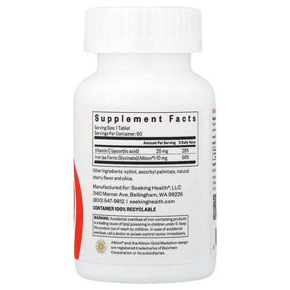 Seeking Health, Iron Chewable, 60 Tablets