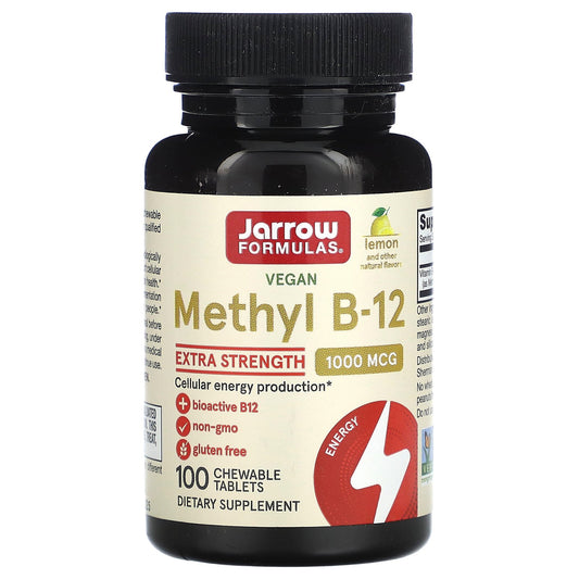 Jarrow Formulas, Methyl B-12, Lemon, 1,000 mcg, 100 Chewable Tablets