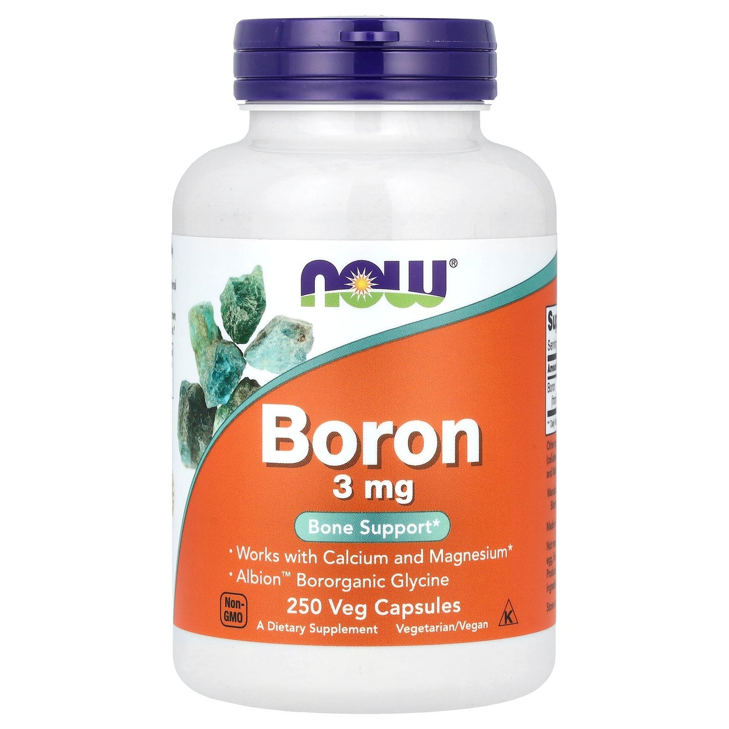 NOW Foods, Boron, 3 mg, 250 Veg Capsules